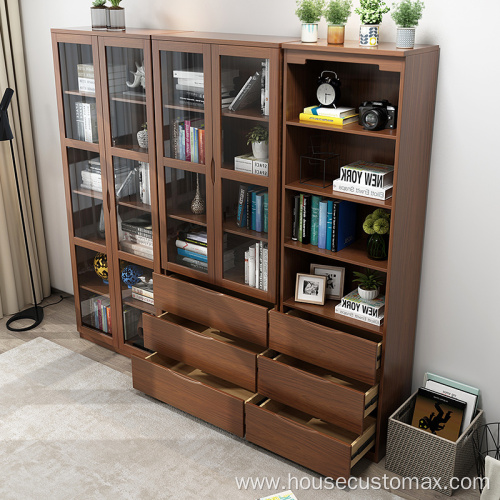 Wooden Bookcase Multifunctional Bookshelf Dsplay MDF Cabinet